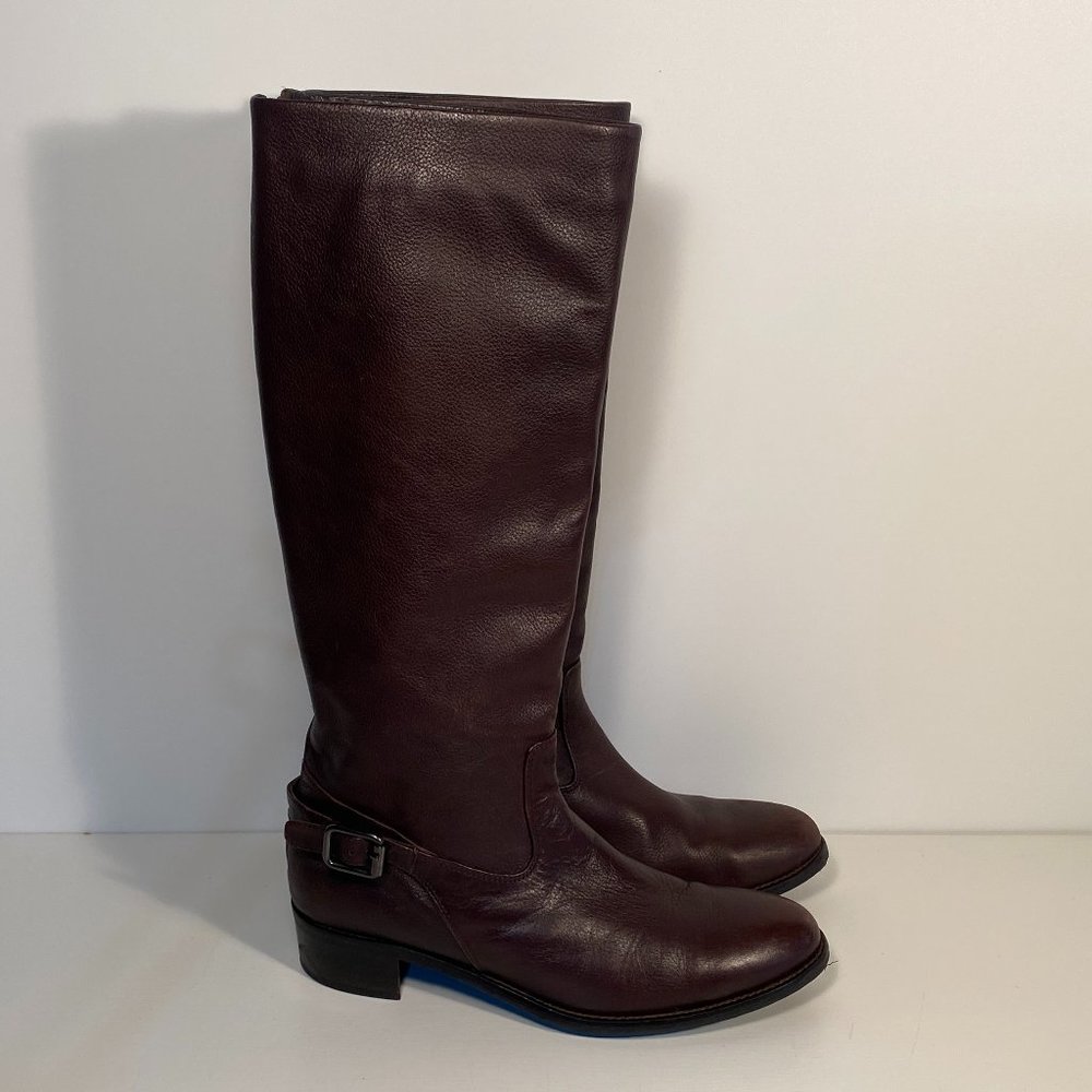 Aquatalia Brown Leather Tall Boots Women 8.5